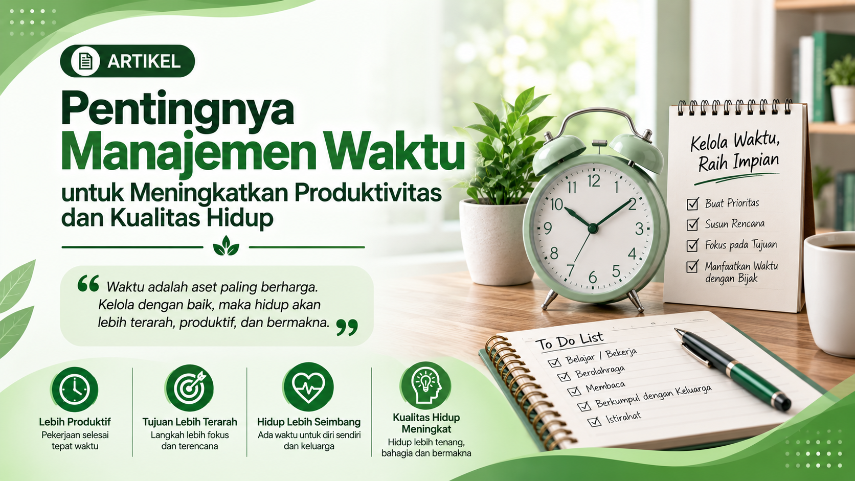 Pentingnya Manajemen Waktu untuk Meningkatkan Produktivitas dan Kualitas Hidup